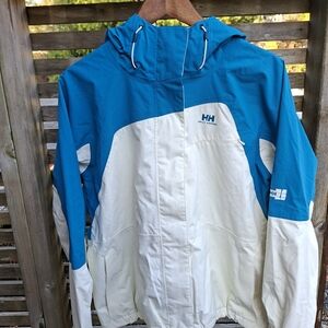Helly Hansen Teal and Cream Hooded Jacket